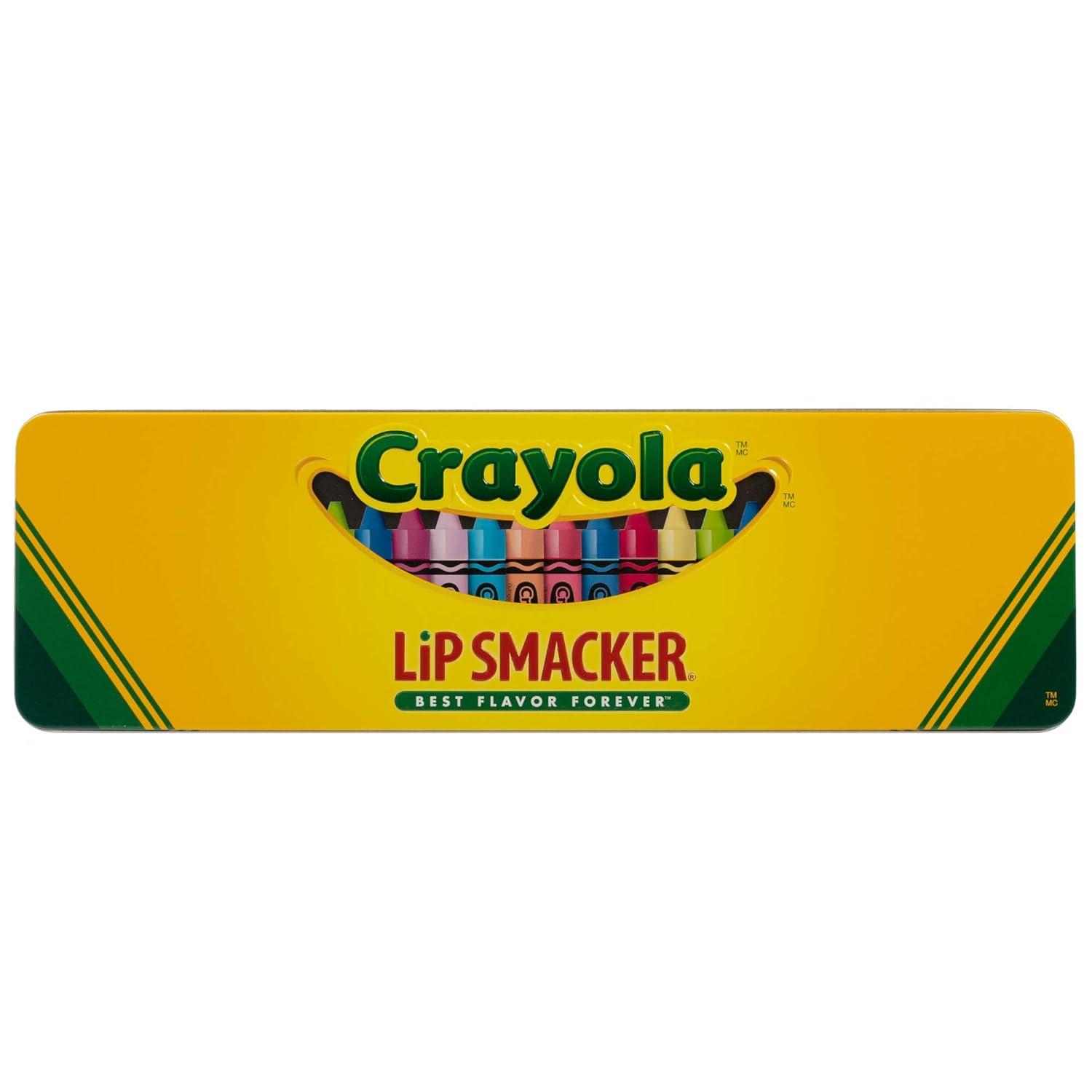 image:imageLip Smacker Crayola Flavored Lip Balm Collectors Tin Flavor Vault Dry Lips For Kids Men Women Stocking Stuffer Christmas Gift Set of 12