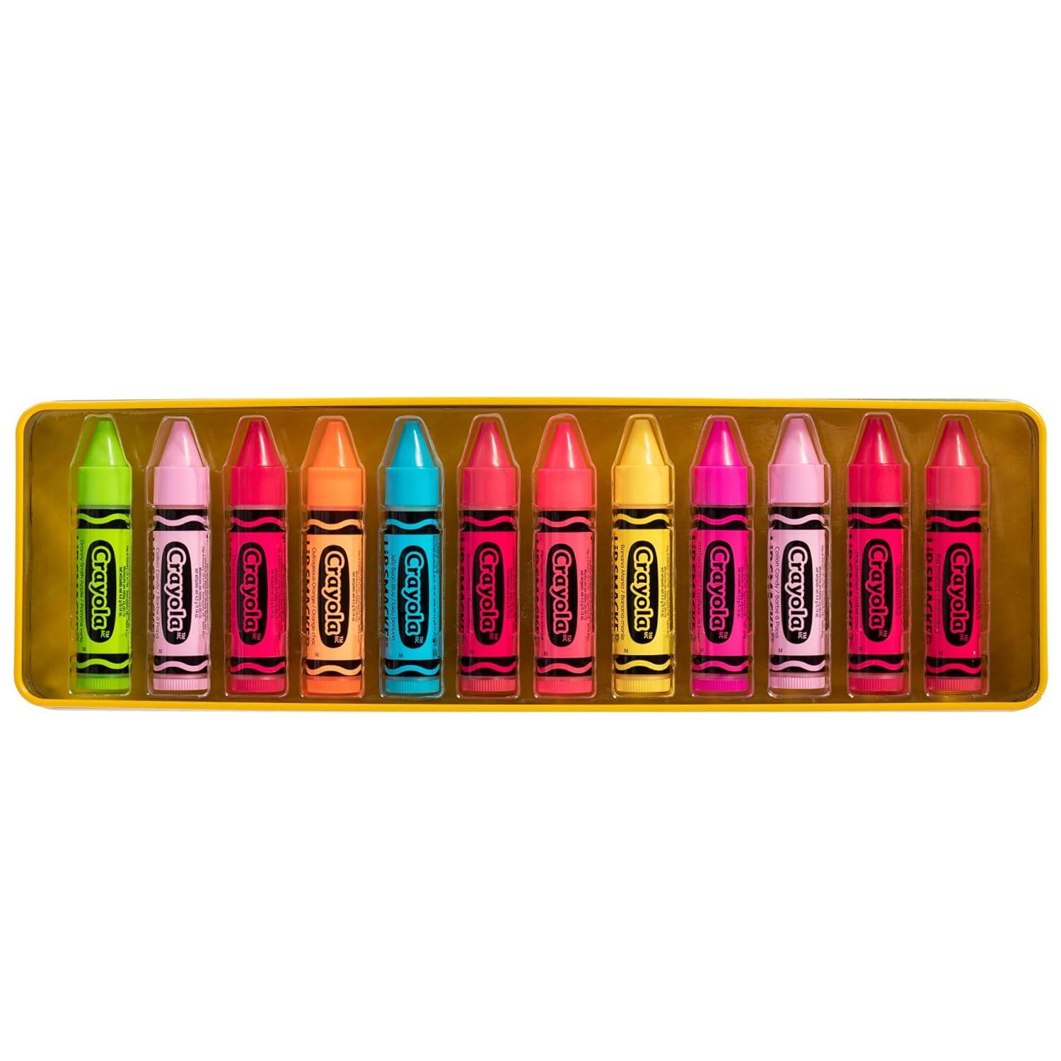 image:imageLip Smacker Crayola Flavored Lip Balm Collectors Tin Flavor Vault Dry Lips For Kids Men Women Stocking Stuffer Christmas Gift Set of 12