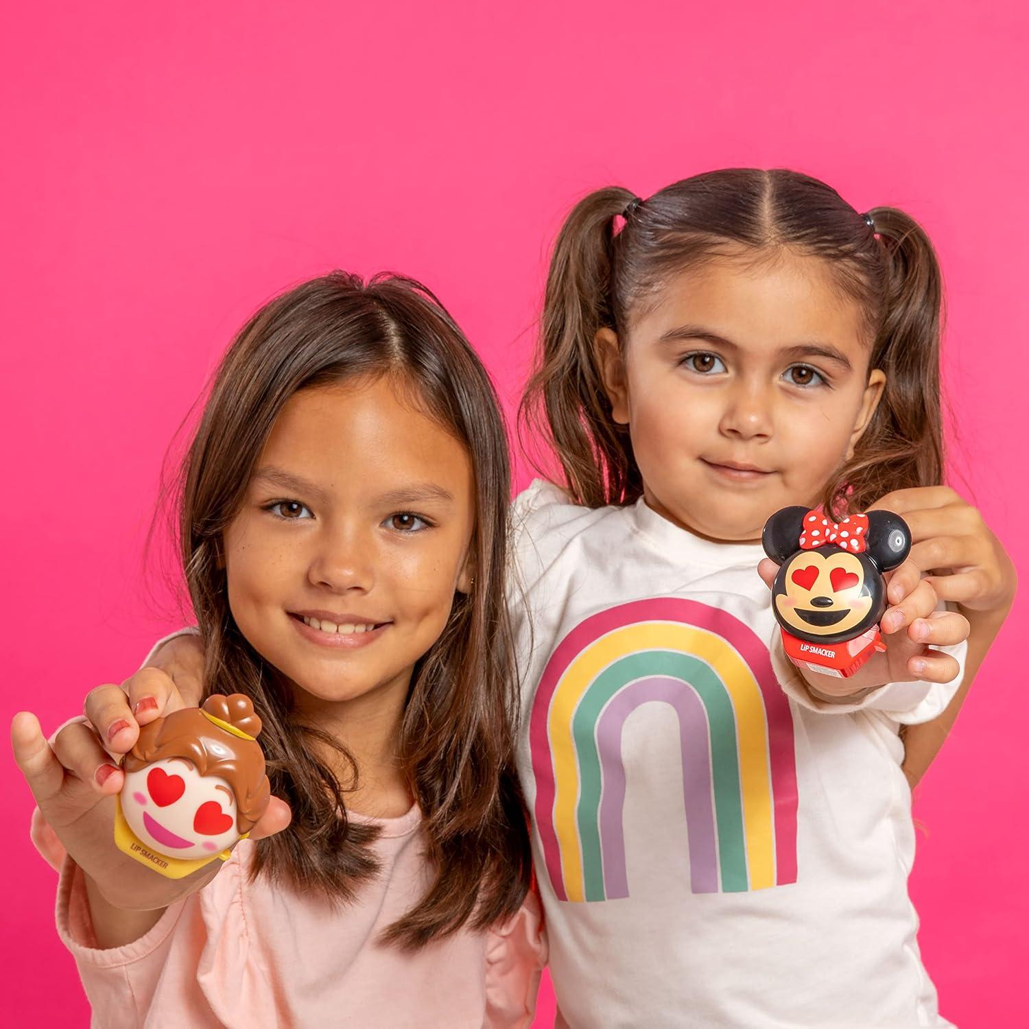 image:imageLip Smacker Disney Minnie Mouse and Beauty And The Beast Belle Emoji Lip Balm Duo Flavored Strawberry Lemonade Bownade 2 Pack