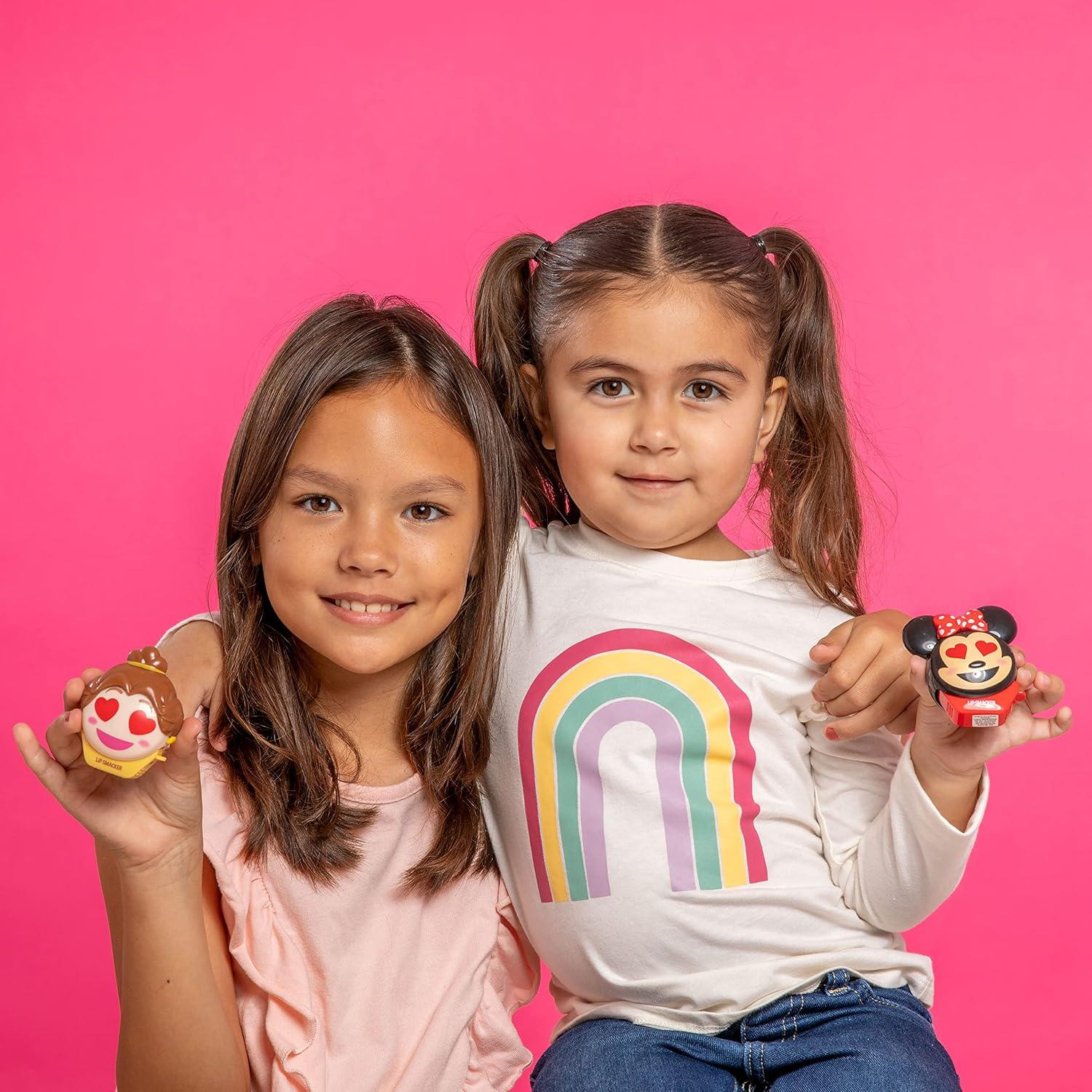image:imageLip Smacker Disney Minnie Mouse and Beauty And The Beast Belle Emoji Lip Balm Duo Flavored Strawberry Lemonade Bownade 2 Pack