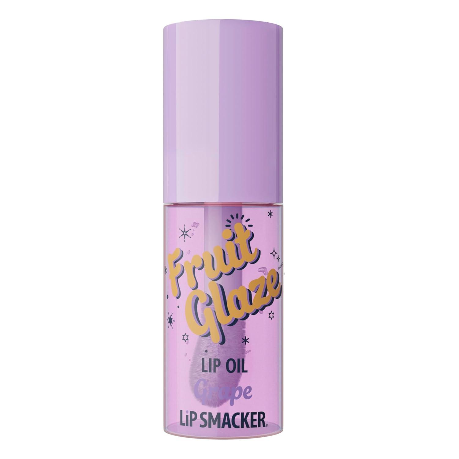 image:imageLip Smacker Fruit Glaze Lip Oil UltraHydrating amp Moisturizing with HighShine Finish Plush Applicator for Effortless Glide Delicious NonSticky Flavor GrapeGrape