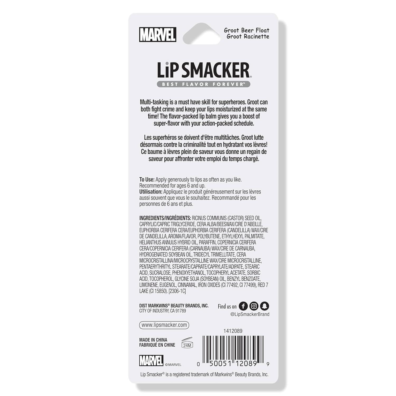 image:imageLip Smacker Marvel Guardians of the Galaxy Lippy Pals Clear amp Glossy Fun amp Giftable Cruelty Free Groot Beer KeychainGroot Beer