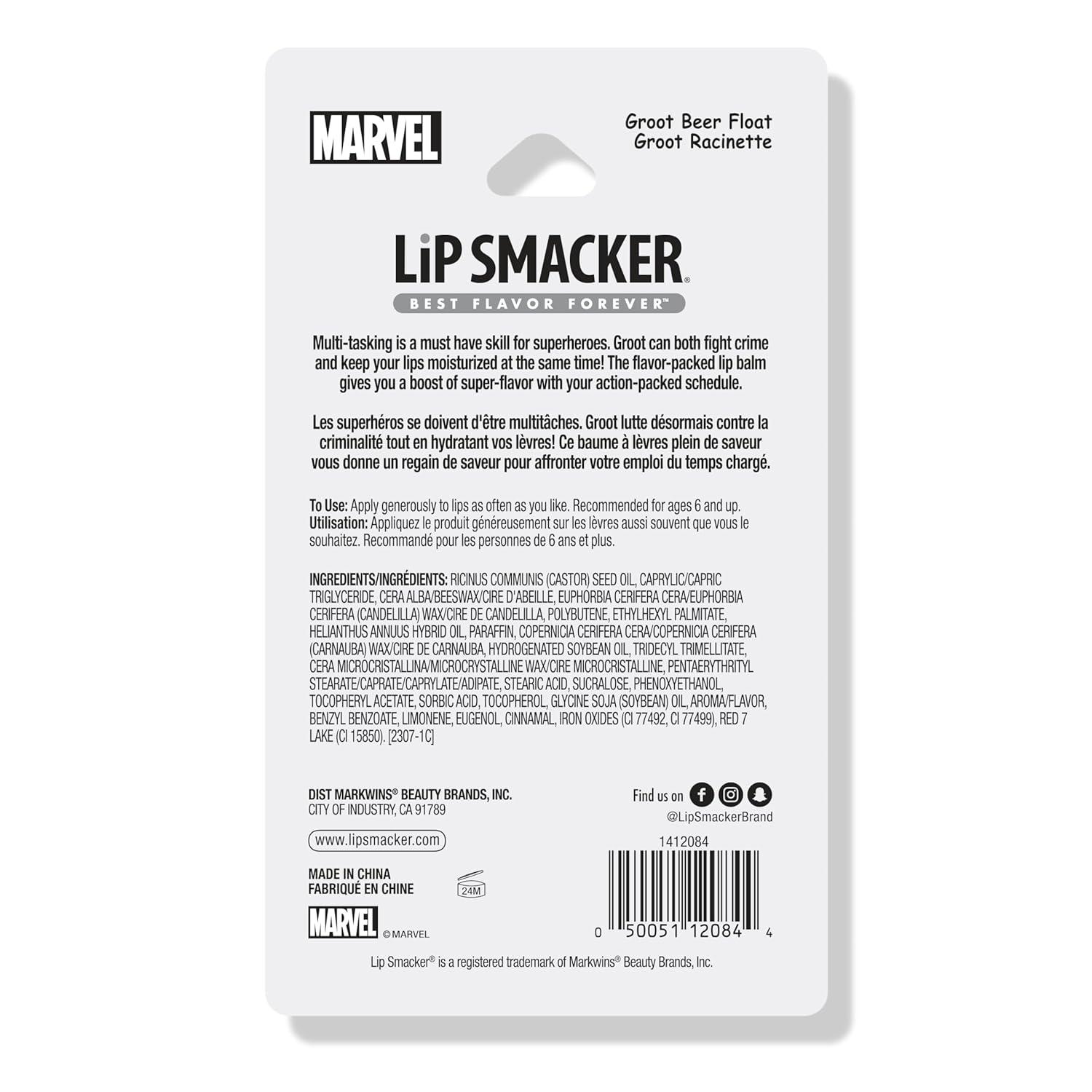 image:imageLip Smacker Marvel Guardians of the Galaxy Lippy Pals Clear amp Glossy Fun amp Giftable Cruelty Free Groot Beer KeychainGroot Beer Keychain