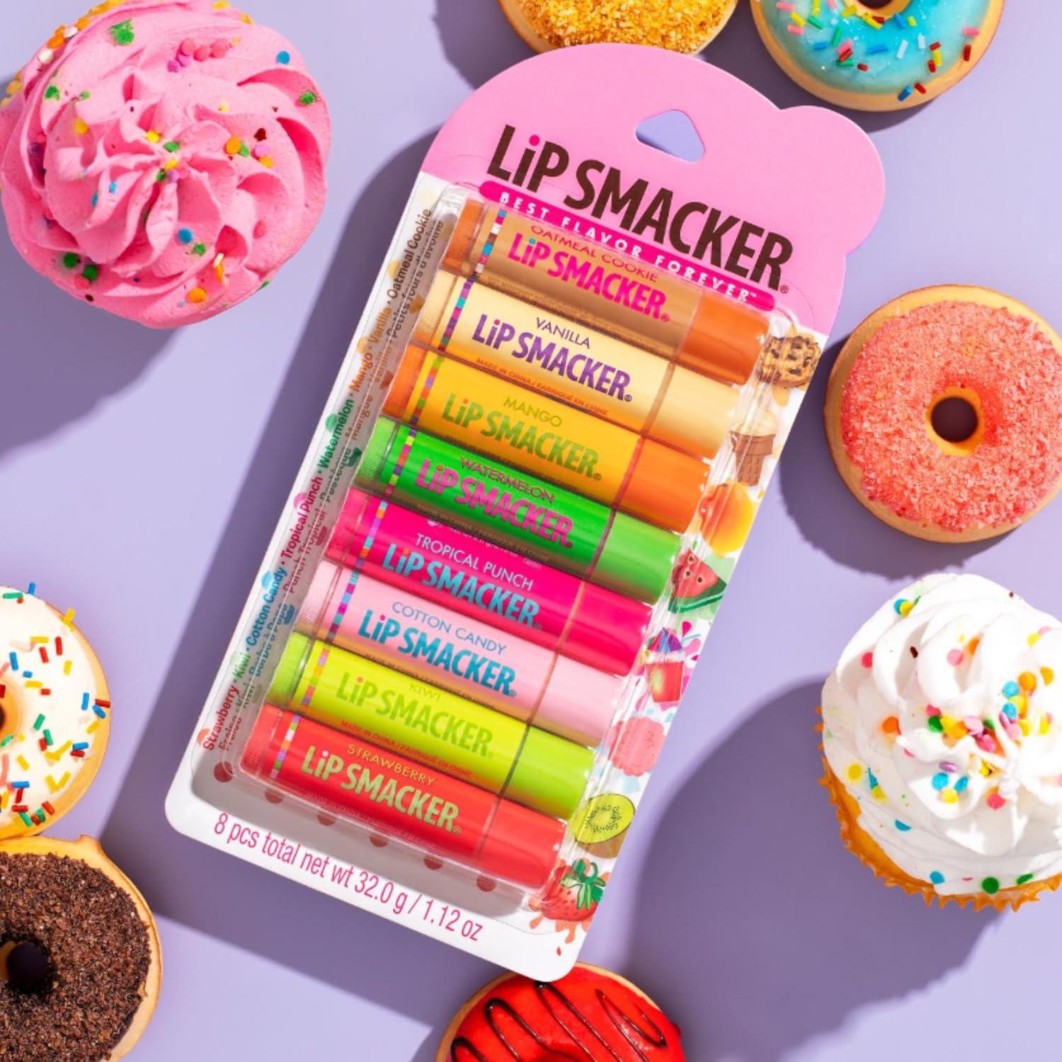 image:imageLip Smacker Marvel Guardians of the Galaxy Party Pack Hydrating Lip Balm Hydrating amp Protecting CrueltyFreeOatmeal Cookie Vanilla Mango Watermelon Tropical Punch Cotton Candy Kiwi Strawberry