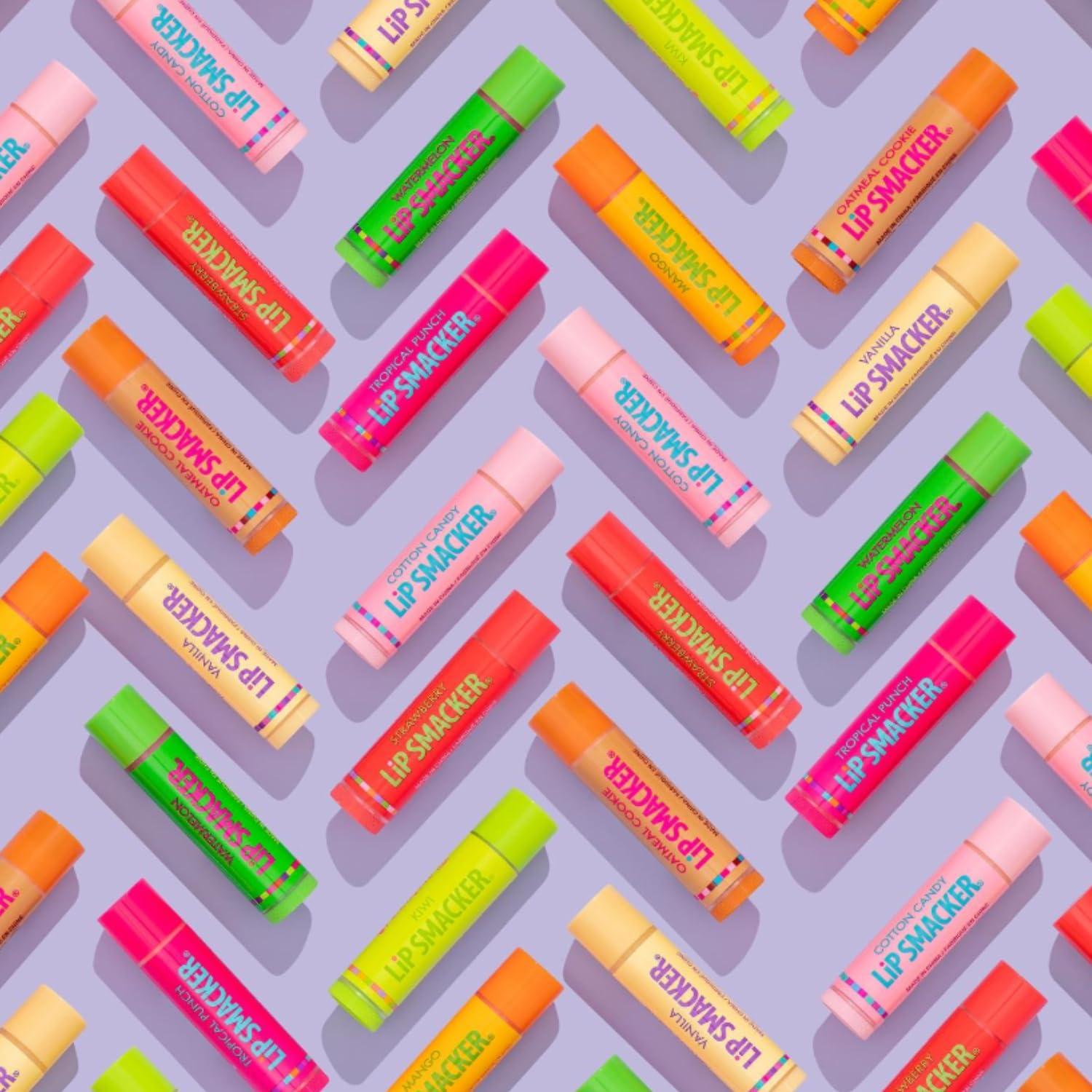 image:imageLip Smacker Marvel Guardians of the Galaxy Party Pack Hydrating Lip Balm Hydrating amp Protecting CrueltyFreeOatmeal Cookie Vanilla Mango Watermelon Tropical Punch Cotton Candy Kiwi Strawberry
