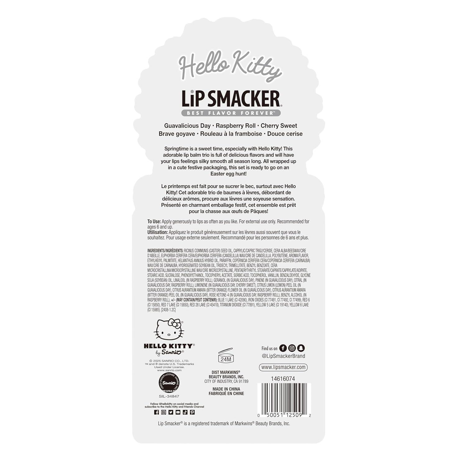 image:imageLip Smacker Nostalgia Lip Balm Trio Tin Original amp Best Flavors Grape Lemon and Strawberry Moisturizing amp Hydrating Lip Care Clear Glossy Finish Fun amp Collectible Gift Set for All AgesGuava Raspberry Cherry