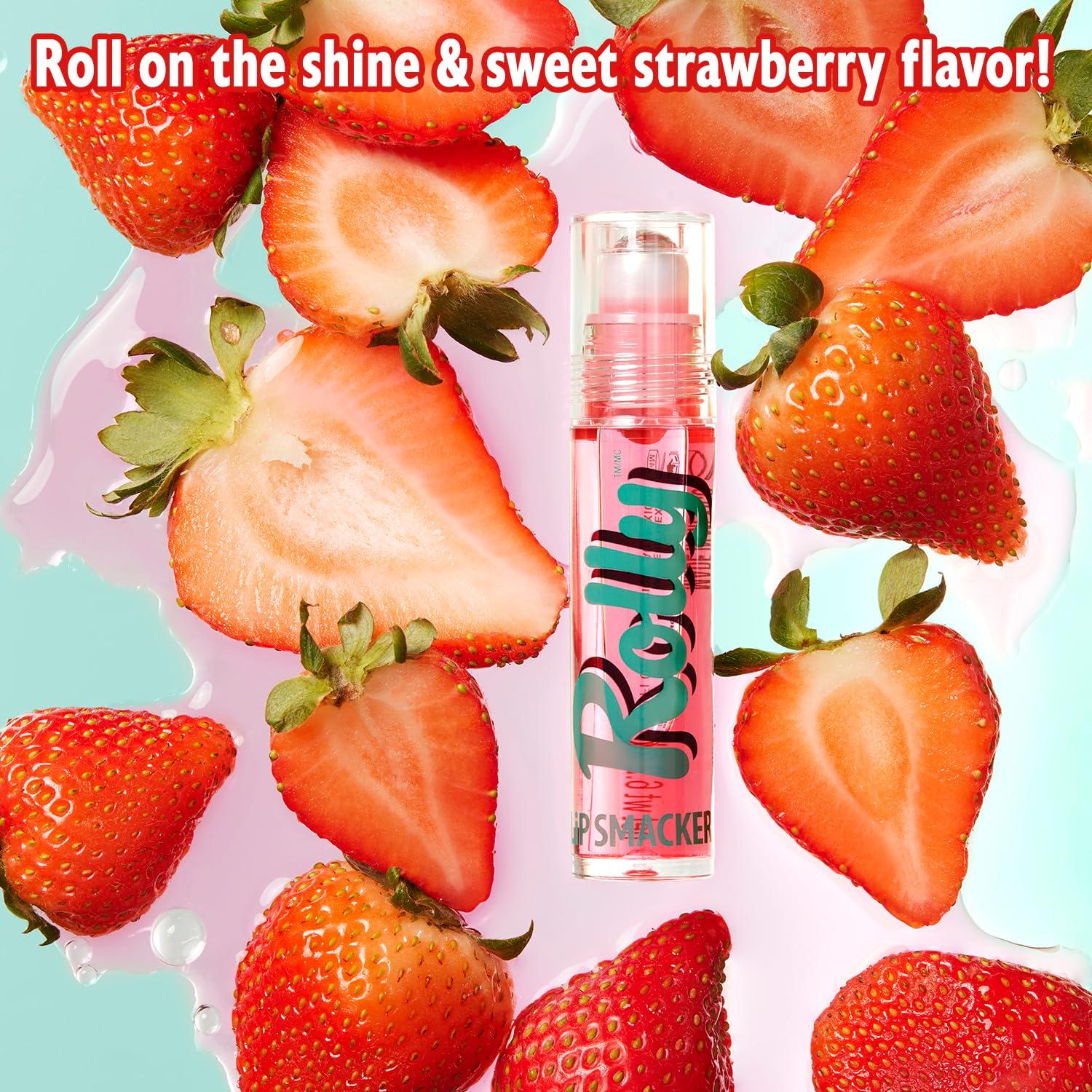 image:imageLip Smacker Rolly Lip Gloss Classic RollerBall Design for a Cooling Sensation Hydrating amp Moisturizing Shine PeachStrawberry