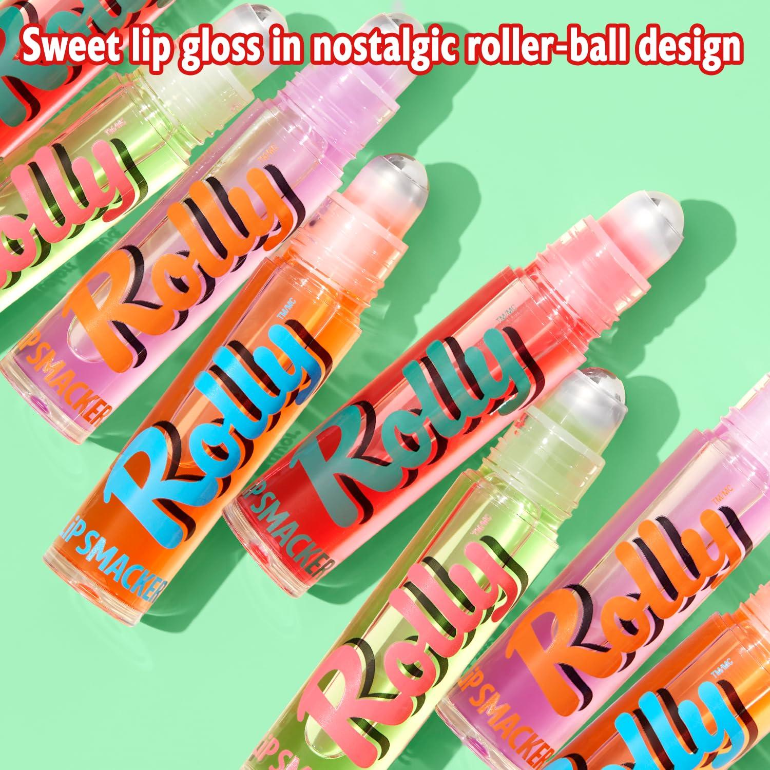 image:imageLip Smacker Rolly Lip Gloss Classic RollerBall Design for a Cooling Sensation Hydrating amp Moisturizing Shine PeachStrawberry