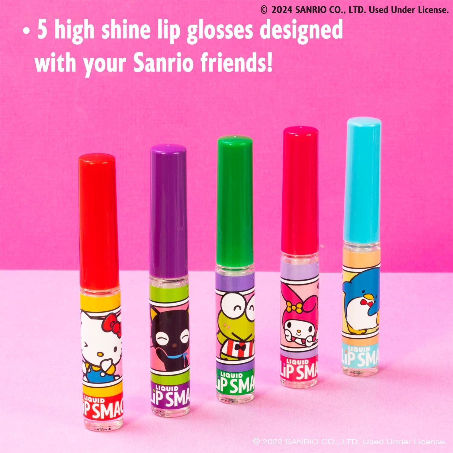 image:imageLip Smacker Sanrio Hello Kitty and Friends Flavored Liquid Lip Gloss Dry Lips For Kids Men Women Stocking Stuffer Christmas Gift Set of 5