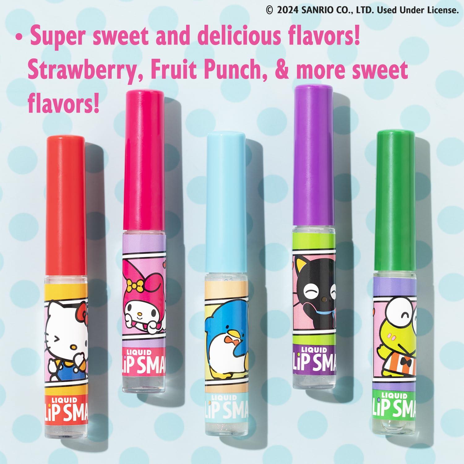 image:imageLip Smacker Sanrio Hello Kitty and Friends Flavored Liquid Lip Gloss Dry Lips For Kids Men Women Stocking Stuffer Christmas Gift Set of 5