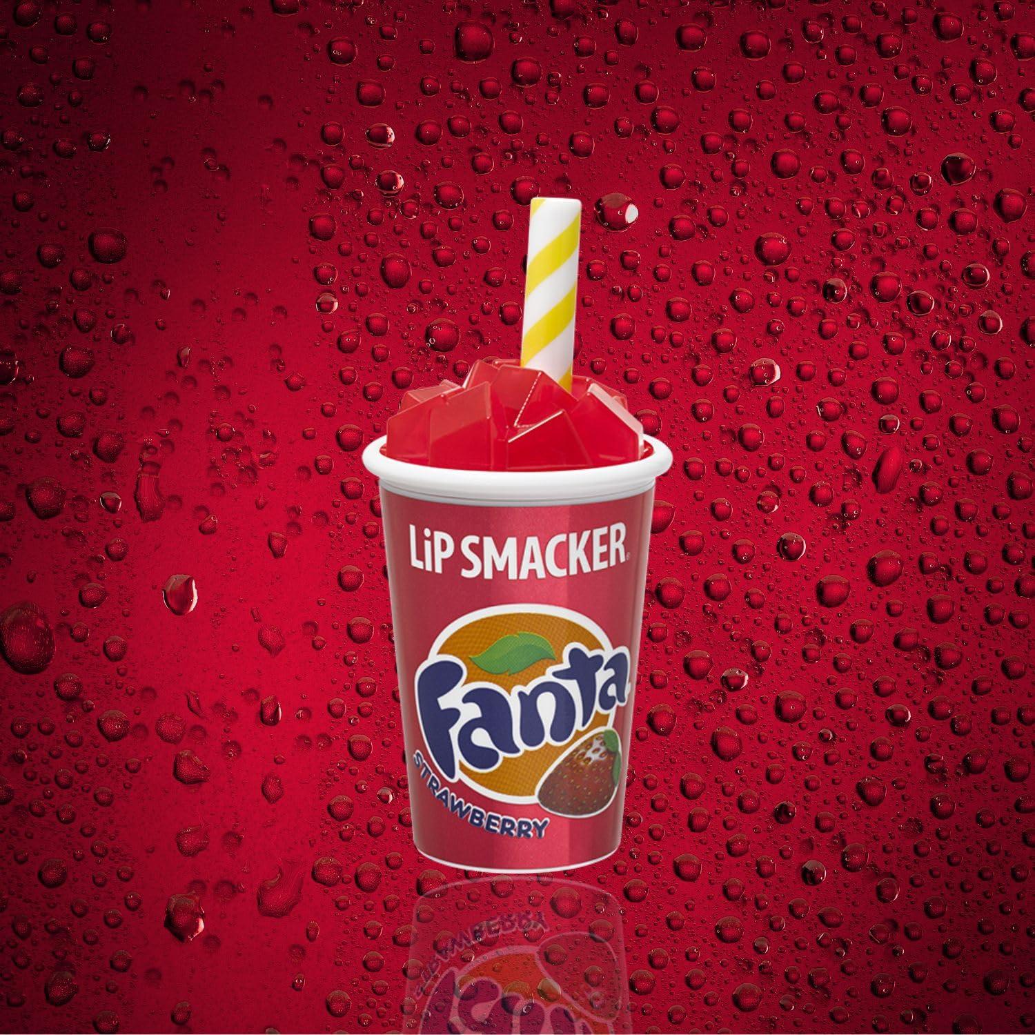 image:imageLip Smacker Summer Refresher Lip Balm Moisturizing Collectible Beverage Cup Design Sheer Finish for Smooth Lips Raspberry BlastRed Strawberry Fanta Strawberry