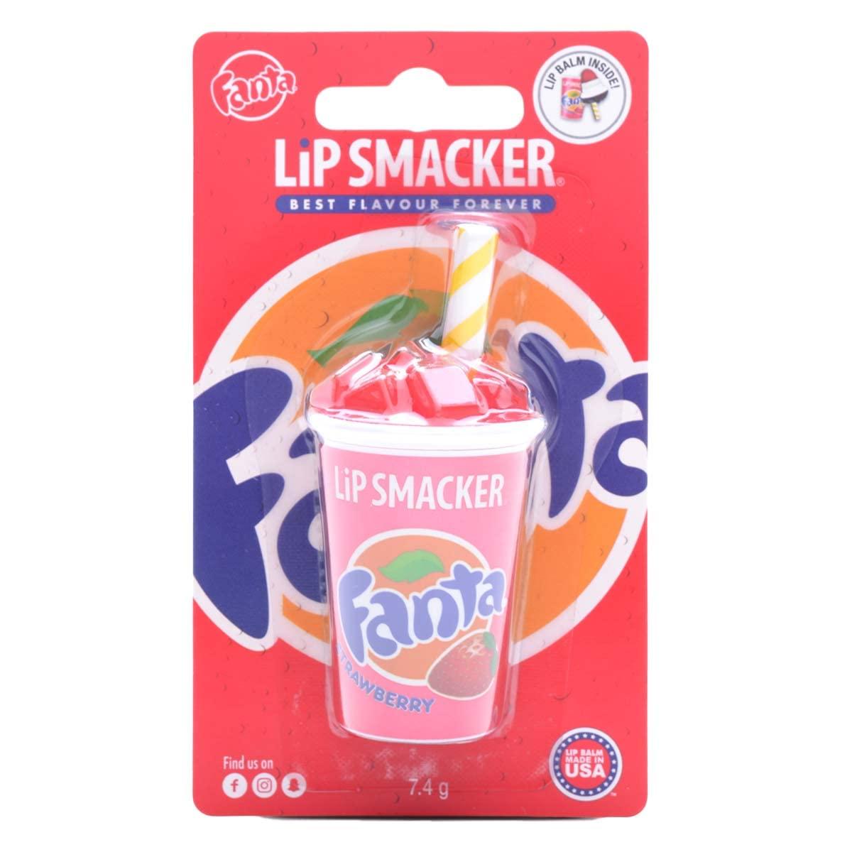image:imageLip Smacker Summer Refresher Lip Balm Moisturizing Collectible Beverage Cup Design Sheer Finish for Smooth Lips Raspberry BlastRed Strawberry Fanta Strawberry