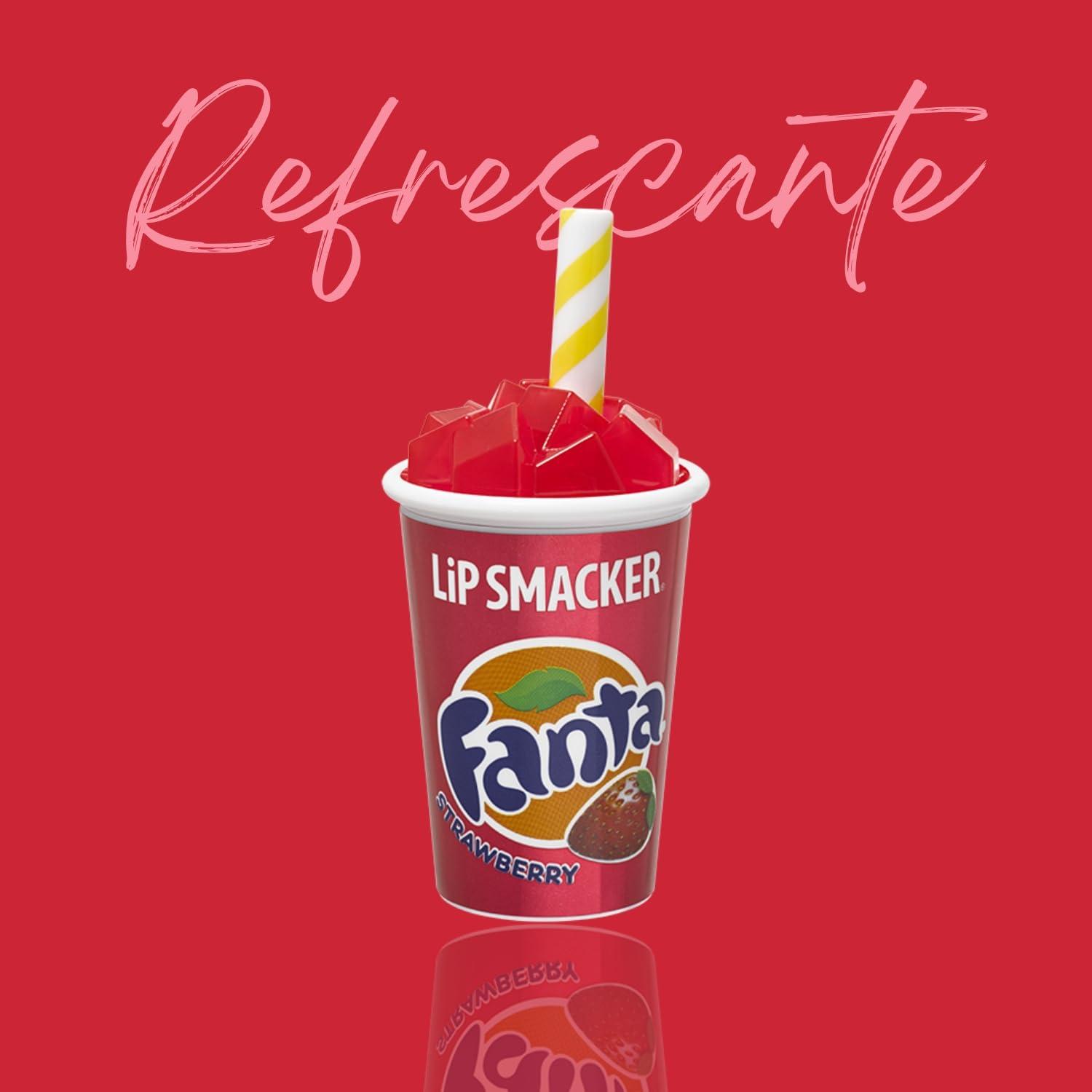 image:imageLip Smacker Summer Refresher Lip Balm Moisturizing Collectible Beverage Cup Design Sheer Finish for Smooth Lips Raspberry BlastRed Strawberry Fanta Strawberry