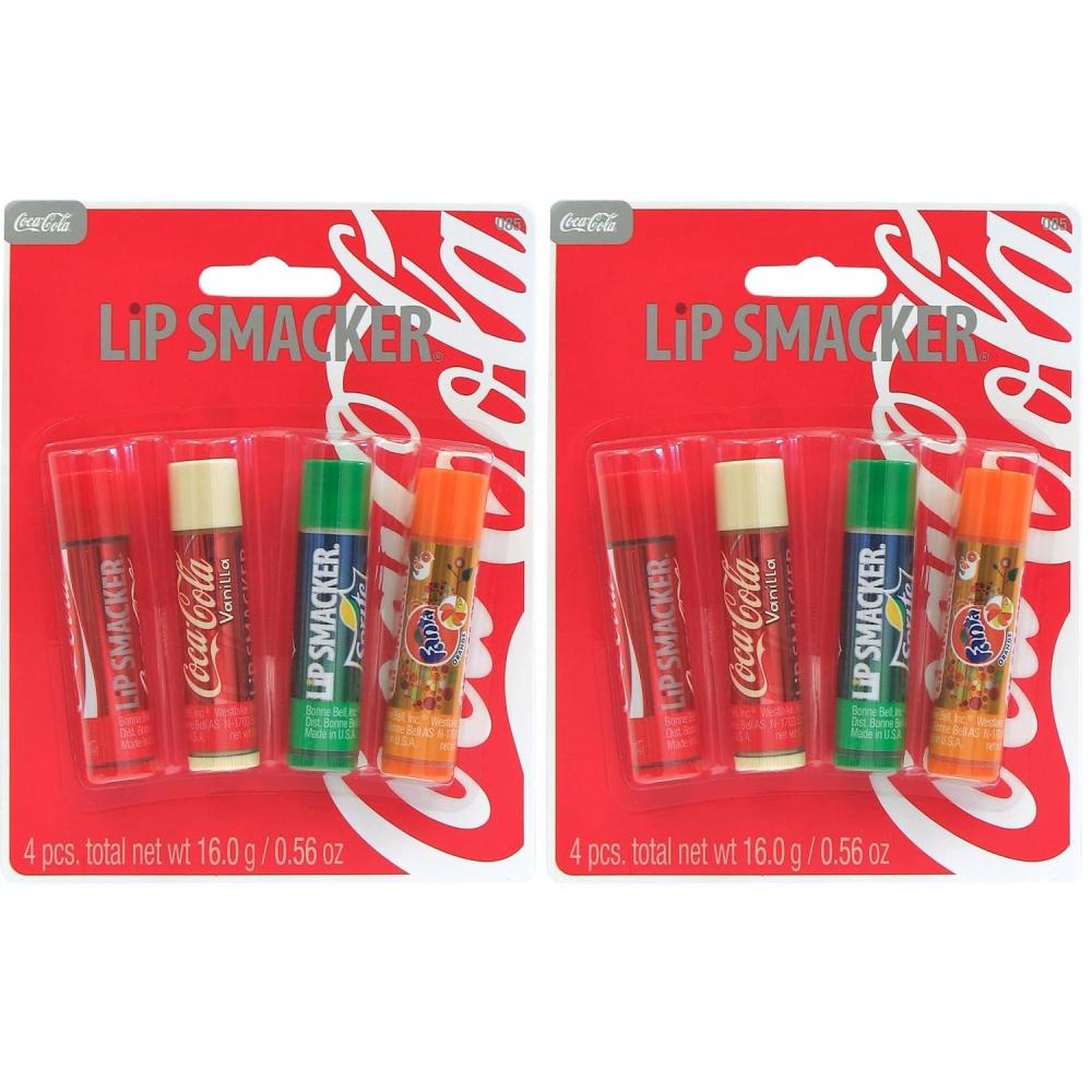 image:imageLip Smacker Coca Cola Collection lip balm for kids  Coca Cola Coke Vanila Sprite Orange Fanta056 Ounce Pack of 2