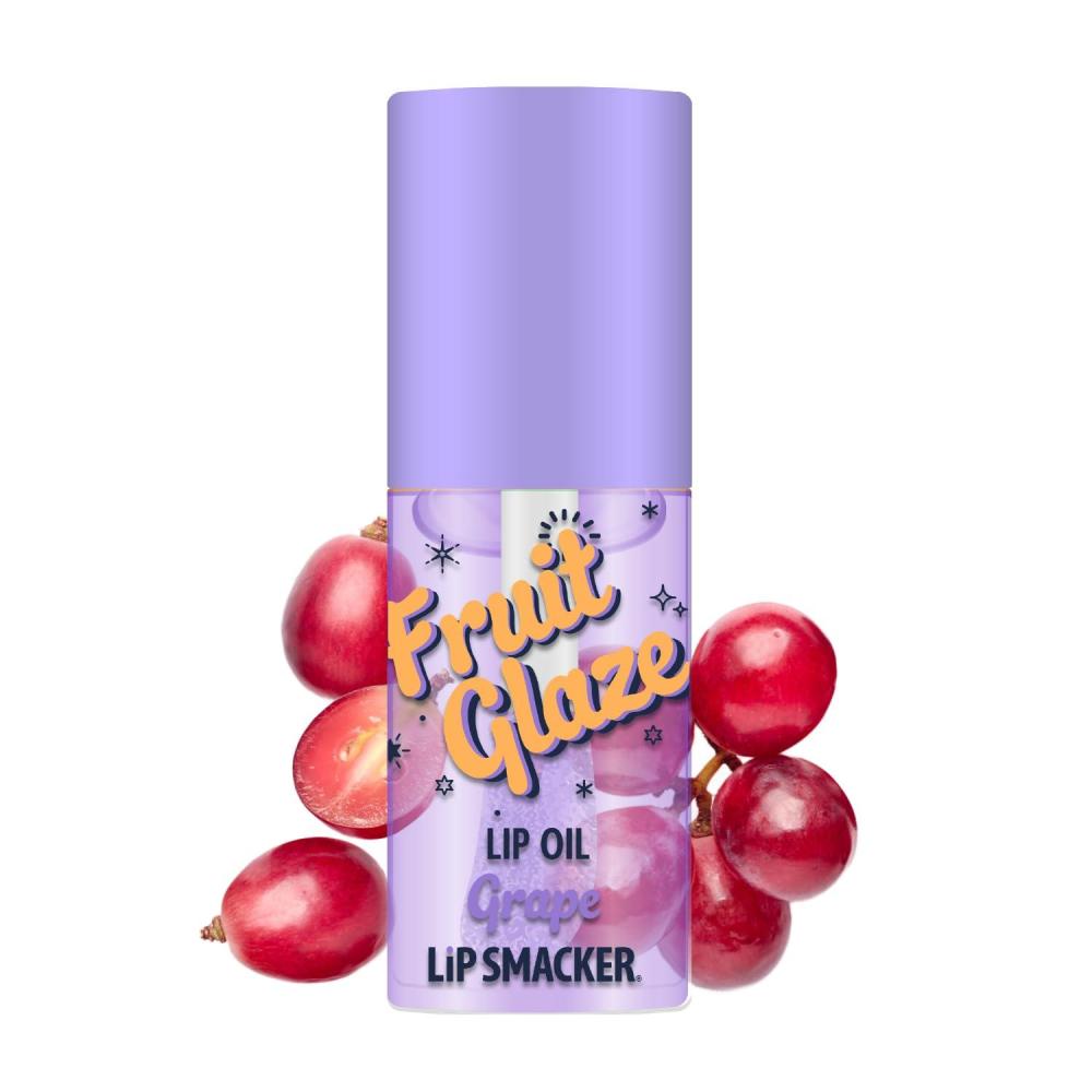 image:imageLip Smacker Fruit Glaze Lip Oil UltraHydrating amp Moisturizing with HighShine Finish Plush Applicator for Effortless Glide Delicious NonSticky Flavor GrapeGrape