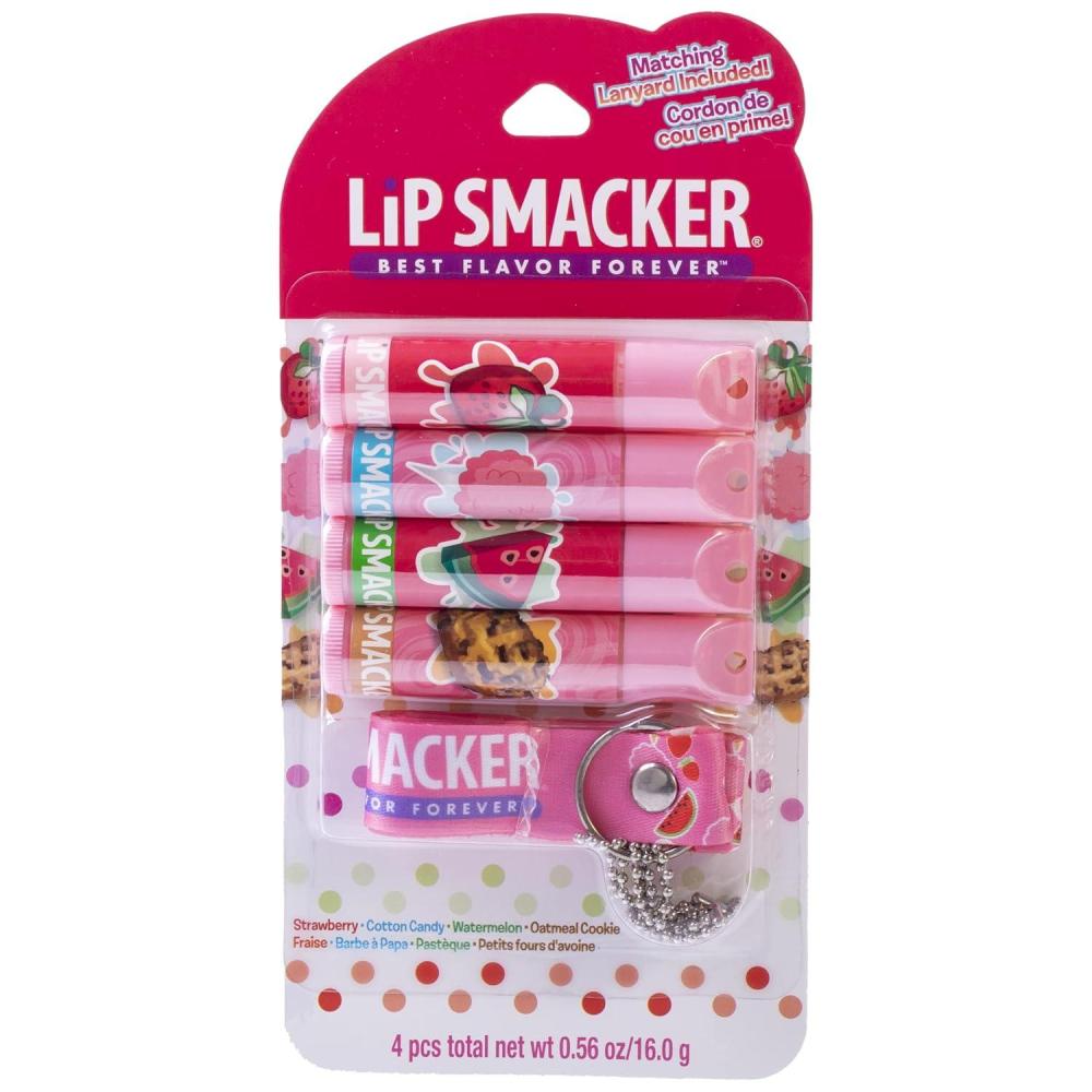 image:imageLip Smacker Marvel 4 piece lanyard set lip balm for kids Iron Man Captain America Spider Man HulkSweet Treats Collection