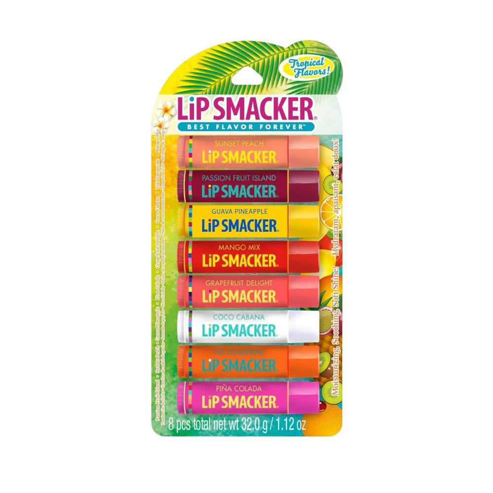 image:imageLip Smacker Marvel Guardians of the Galaxy Party Pack  Hydrating Lip Balm Hydrating amp Protecting  CrueltyFreePassion Fruit  Peach  BreezeyTeazey  Pia Colada  Grapefruit  Coco Cabana  Tangerine  Mango  Clear