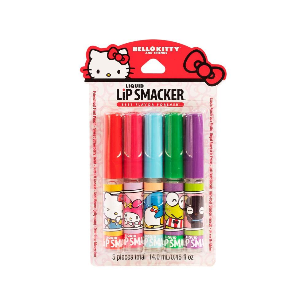 image:imageLip Smacker Sanrio Hello Kitty and Friends Flavored Liquid Lip Gloss  Dry Lips  For Kids Men Women  Stocking Stuffer  Christmas Gift  Set of 5