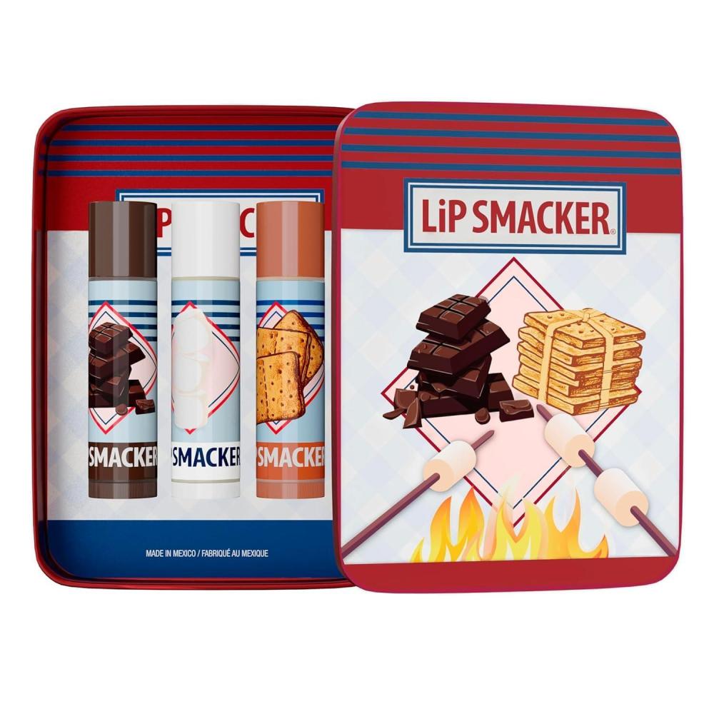 image:imageLip Smacker Smores Lip Balm Trio Tin  Moisturizing amp Sheer Lip Balm Trio with Delicious DessertInspired Flavors  Smore