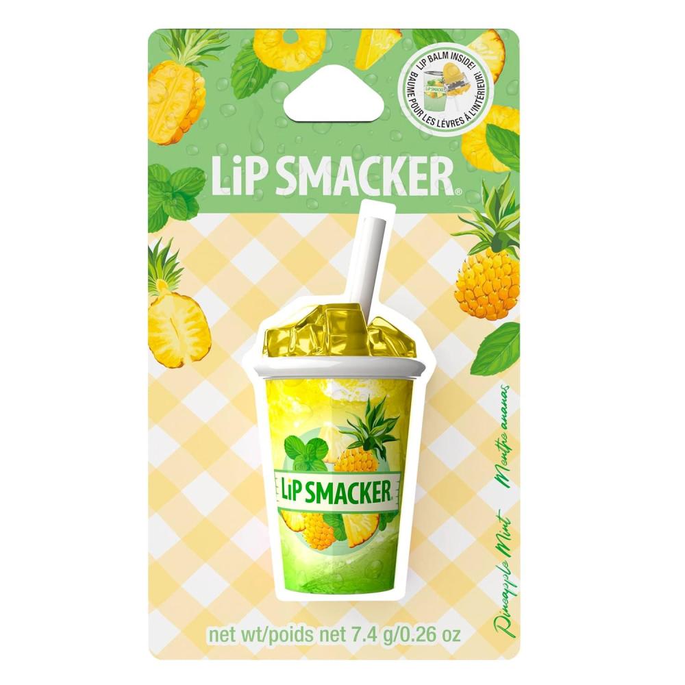 image:imageLip Smacker Summer Refresher Lip Balm Moisturizing Collectible Beverage Cup Design Sheer Finish for Smooth Lips Raspberry BlastPineapple Mint
