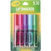 Lip Smacker Crayola Liquid Lip Gloss 5 Party Pack, 0.45 Fl. Oz, Firefly Red Punch, Wild Strawberry, Plumsicle, Aquamarine Magic, Green Jelly Bean(Crayola)