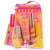 Lip Smacker Pink Lemonade Glam Bag Makeup Set for Girls | Lip Balm, Lip Gloss, Nail Polish, & Lotion | Christmas Make Up Collection | Holiday Present | Gift for Girls | Set of 4(Pink Lemonade Glam Collection)