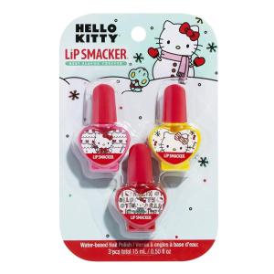 Lip Smacker 9-Piece Beauty Collection Set, Mermaid-Themed Makeup, Includes Lip Balms, Glosses, and Nail Polishes, Fun Flavors, Cruelty-Free & Vegan(Holiday Hello Kitty)