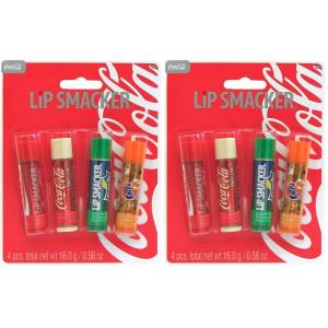 Lip Smacker Coca Cola Collection, lip balm for kids – Coca Cola, Coke Vanila, Sprite, Orange Fanta(0.56 Ounce (Pack of 2))