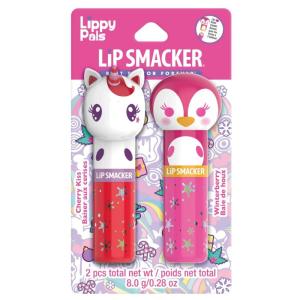 Lip Smacker Lippy Pals Unicorn, Flavored Moisturizing & Smoothing Soft Shine Lip Balm, Hydrating & Protecting Fun Tasty Flavors, Cruelty-Free & Vegan – Unicorn Magic(Cherry Kiss  Winterberry)