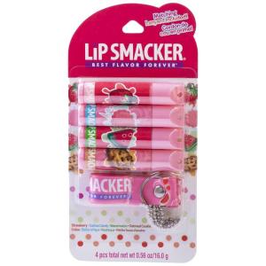 Lip Smacker Marvel, 4 piece lanyard set, lip balm for kids – Iron Man, Captain America, Spider Man, Hulk(Sweet Treats Collection)