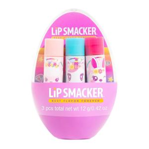 Lip Smacker Nostalgia Lip Balm Trio Tin, Original & Best Flavors, Grape, Lemon, and Strawberry, Moisturizing & Hydrating Lip Care, Clear Glossy Finish, Fun & Collectible Gift Set for All Ages(Strawberry  Berry  & Cherry)