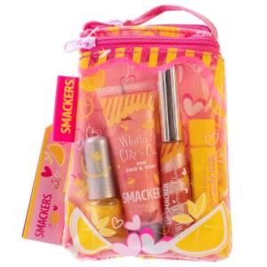 Lip Smacker Pink Lemonade Glam Bag Makeup Set for Girls | Lip Balm, Lip Gloss, Nail Polish, & Lotion | Christmas Make Up Collection | Holiday Present | Gift for Girls | Set of 4(Pink Lemonade Glam Collection)