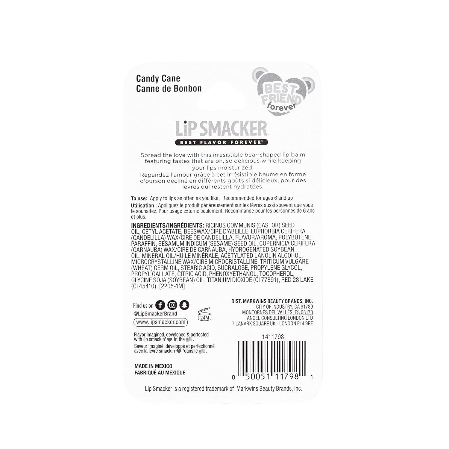 image:imageLip Smacker Sugar Bear Lip Balm Grapeful4UCandy Cane Red