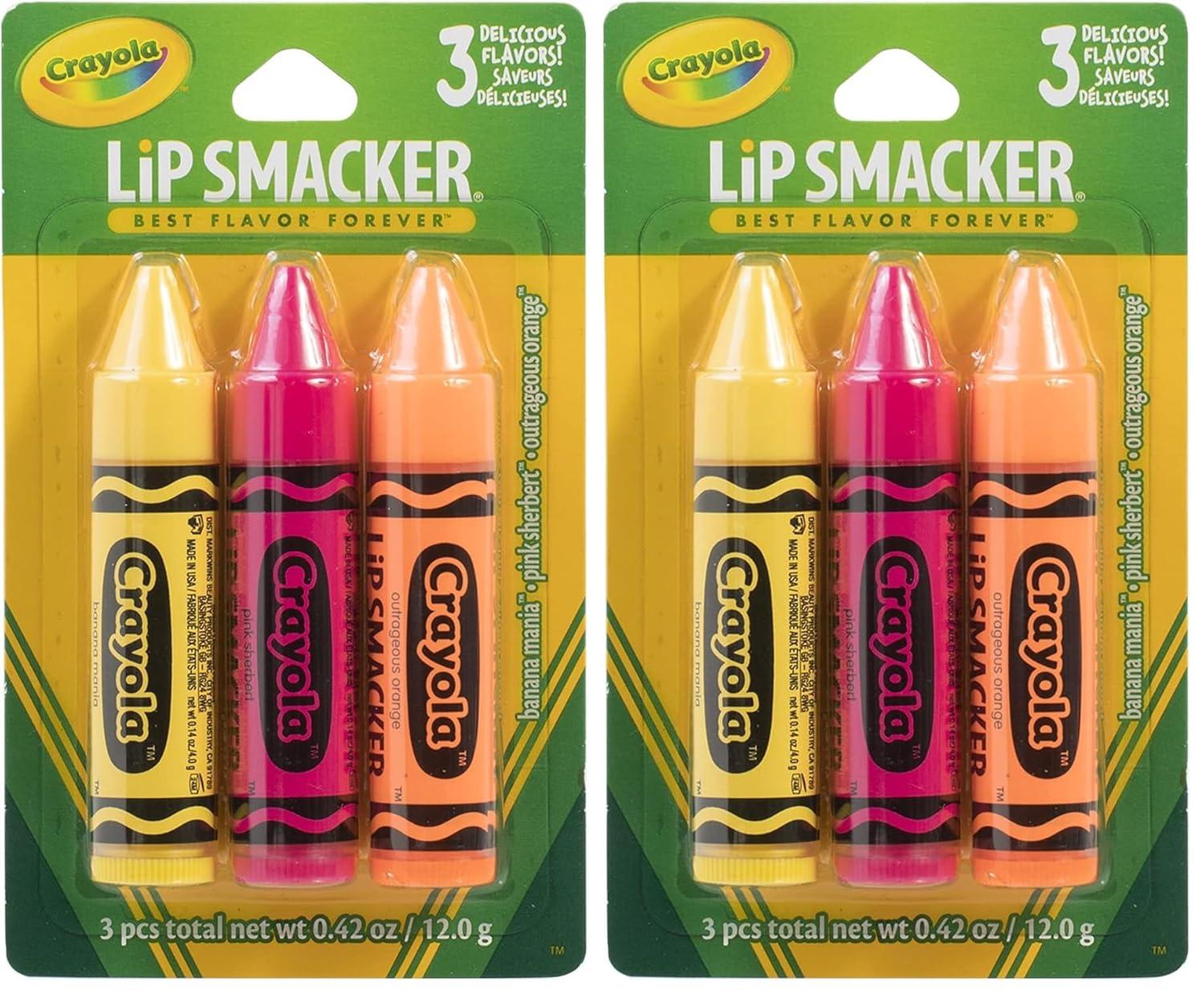 image:imageLip Smacker Holiday Lip Balm Trio Tin Gingerbread Cookie Sprinkle Cookie amp Oatmeal Cookie Festive Flavored Lip Balms Moisturizing Holiday Gift SetBanana Mania Pink Sherbert Outrageous Orange