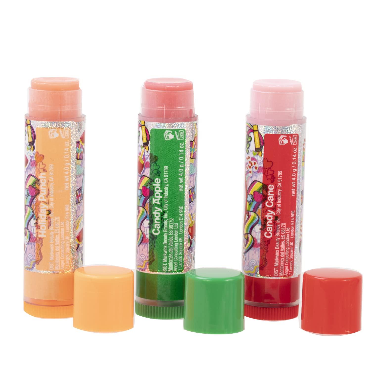 image:imageLip Smacker Holiday Lip Balm Trio Tin Gingerbread Cookie Sprinkle Cookie amp Oatmeal Cookie Festive Flavored Lip Balms Moisturizing Holiday Gift SetCandy Cane Candy Apple Holiday Punch