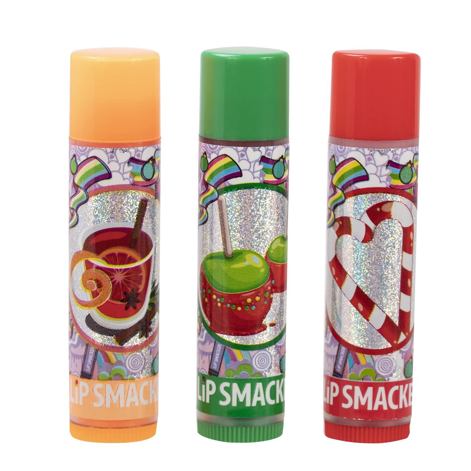 image:imageLip Smacker Holiday Lip Balm Trio Tin Gingerbread Cookie Sprinkle Cookie amp Oatmeal Cookie Festive Flavored Lip Balms Moisturizing Holiday Gift SetCandy Cane Candy Apple Holiday Punch