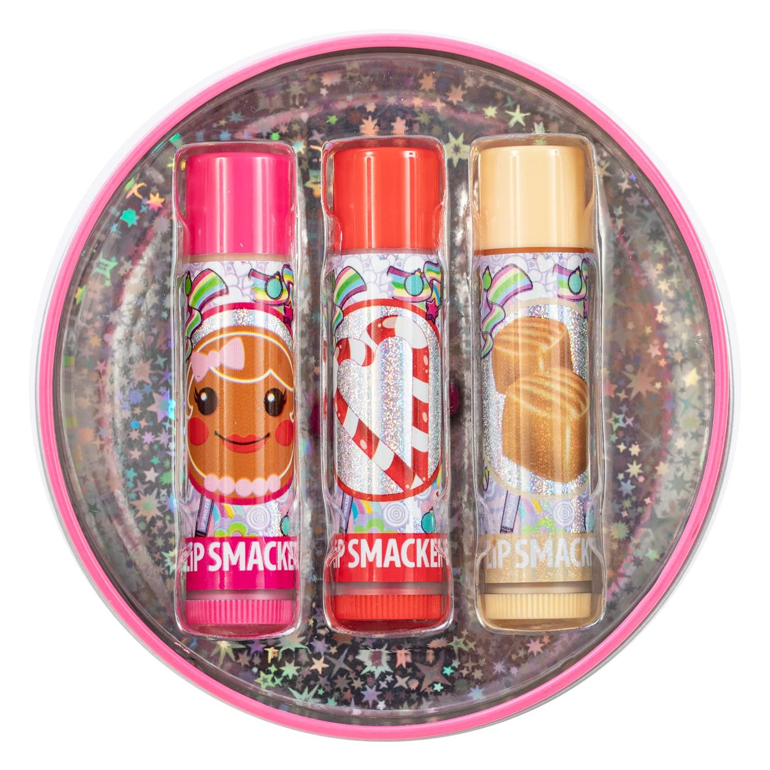 image:imageLip Smacker Holiday Lip Balm Trio Tin Gingerbread Cookie Sprinkle Cookie amp Oatmeal Cookie Festive Flavored Lip Balms Moisturizing Holiday Gift SetGingerbread Caramel Candy Cane