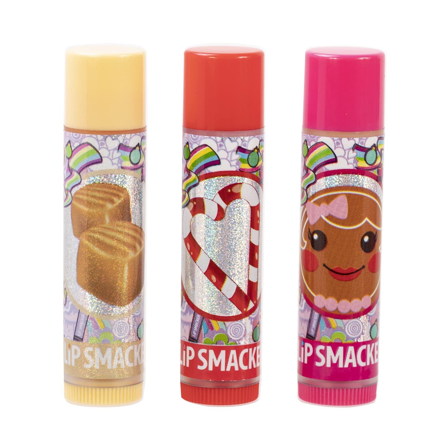 image:imageLip Smacker Holiday Lip Balm Trio Tin Gingerbread Cookie Sprinkle Cookie amp Oatmeal Cookie Festive Flavored Lip Balms Moisturizing Holiday Gift SetGingerbread Candy Cane Caramel