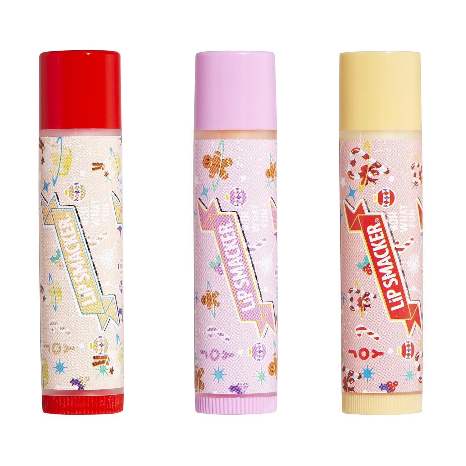 image:imageLip Smacker Holiday Lip Balm Trio Tin Gingerbread Cookie Sprinkle Cookie amp Oatmeal Cookie Festive Flavored Lip Balms Moisturizing Holiday Gift SetHoliday Christmas