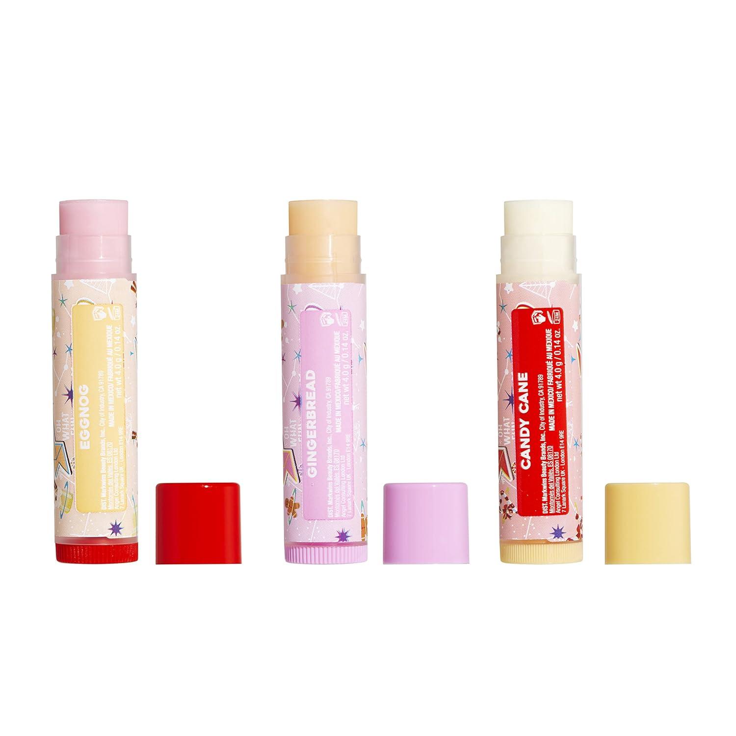 image:imageLip Smacker Holiday Lip Balm Trio Tin Gingerbread Cookie Sprinkle Cookie amp Oatmeal Cookie Festive Flavored Lip Balms Moisturizing Holiday Gift SetHoliday Christmas