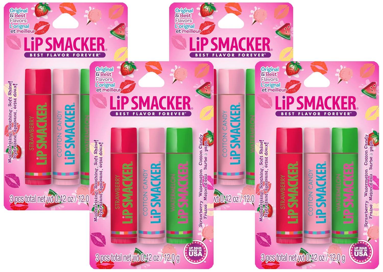 image:imageLip Smacker Holiday Lip Balm Trio Tin Gingerbread Cookie Sprinkle Cookie amp Oatmeal Cookie Festive Flavored Lip Balms Moisturizing Holiday Gift SetStrawberry Cotton Candy Watermelon