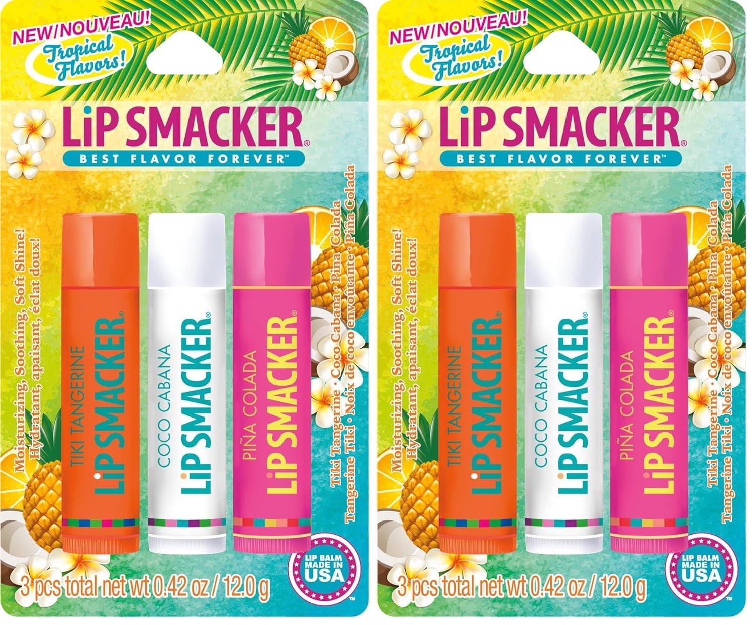 image:imageLip Smacker Holiday Lip Balm Trio Tin Gingerbread Cookie Sprinkle Cookie amp Oatmeal Cookie Festive Flavored Lip Balms Moisturizing Holiday Gift SetTangerine Coconut Pina Colada