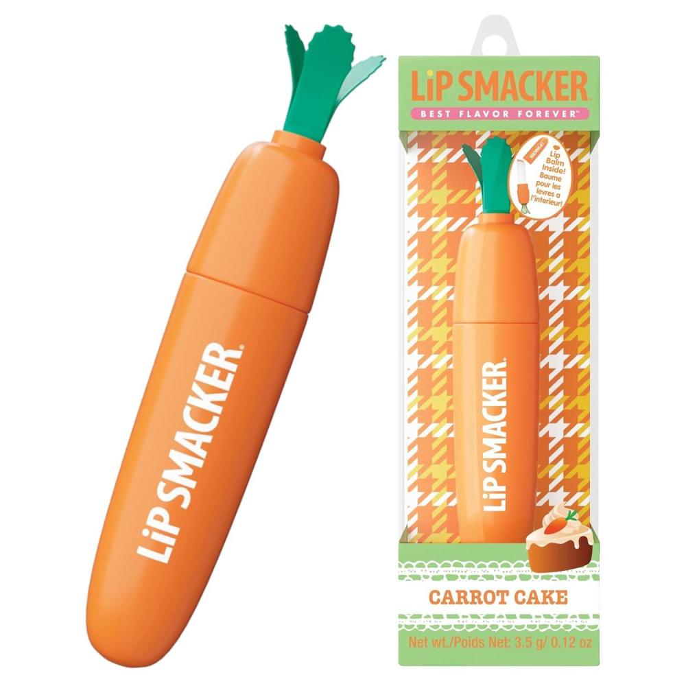image:imageLip Smacker Carrot Lip Balm Carrot Cake Flavor Limited Edition Easter Balm Cute CarrotShaped Basket Stuffer Collectible Spring GiftCarrot Cake