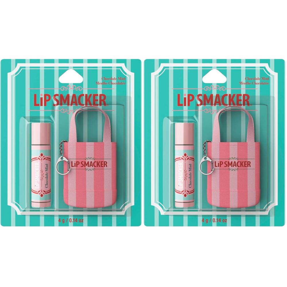 image:imageLip Smacker Holiday Getaway Lip Balm Mini Tote Keychain Moisturizing Lip Care Fun Collectible Gift amp Stocking Stuffer Chocolate Mint Flavor1 Count Pack of 2