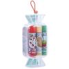 Lip Smacker Holiday Lip Balm Trio Tin – Gingerbread Cookie, Sprinkle Cookie & Oatmeal Cookie, Festive Flavored Lip Balms, Moisturizing Holiday Gift Set(Candy Cane  Caramel  Candy Apple)