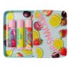 Lip Smacker Holiday Lip Balm Trio Tin – Gingerbread Cookie, Sprinkle Cookie & Oatmeal Cookie, Festive Flavored Lip Balms, Moisturizing Holiday Gift Set(Grape  Lemon  Strawberry)