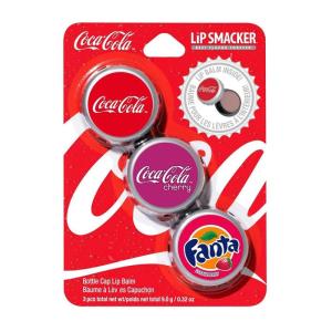 Lip Smacker Holiday Lip Balm Trio Tin – Gingerbread Cookie, Sprinkle Cookie & Oatmeal Cookie, Festive Flavored Lip Balms, Moisturizing Holiday Gift Set(Coca-Colas  Fanta)