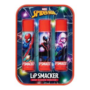 Lip Smacker Holiday Lip Balm Trio Tin – Gingerbread Cookie, Sprinkle Cookie & Oatmeal Cookie, Festive Flavored Lip Balms, Moisturizing Holiday Gift Set(Soda Pop  Amazing Berry Power  & Candy Cane)