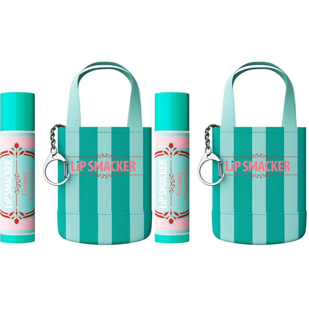 image:imageLip Smacker Holiday Getaway Lip Balm Mini Tote Keychain Moisturizing Lip Care Fun Collectible Gift amp Stocking Stuffer Creamy Peppermint1 Count Pack of 2