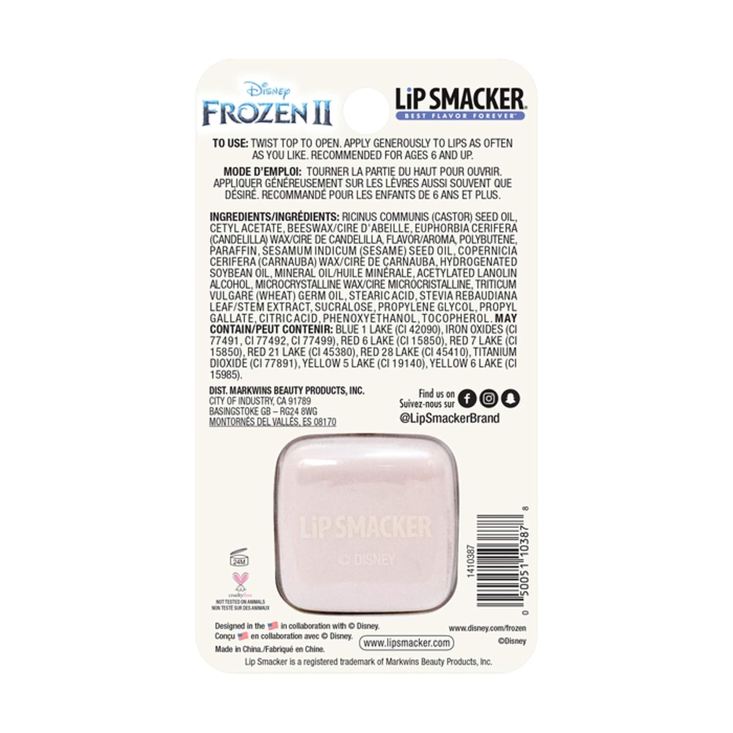 image:imageLip Smacker Disney Frozen II Anna Cube Flavored Lip Balm Keychain Anna Magical Berry Clear For Kids